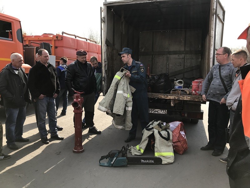Обучение добровольных пожарных Сводного отряда ЮАО г. Москвы