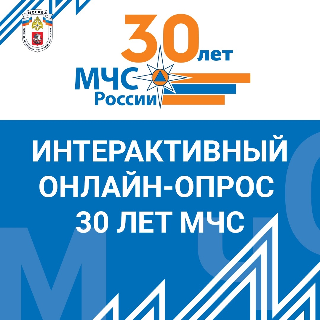 27 ноября 2020 года состоится интерактивный онлайн-опрос, приуроченный к 30-летнему юбилею МЧС России